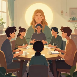 Meeting God, digital art, trending on art station