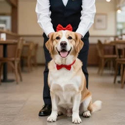 a waiter dog
