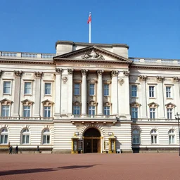 a white and gold buckingham palace