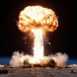 Tsar bomba nuclear detonation seen from space