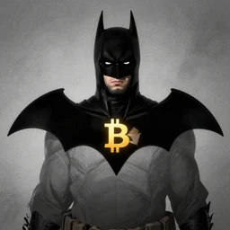 That bat signal made but with the bitcoin logo instead