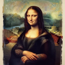 monalisa in the style of jean-michel basquiat