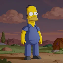 walter white in the simpsons, digital art, octane render