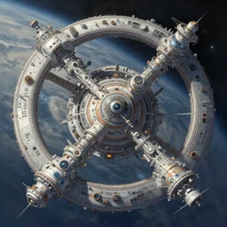 massive rotating space colony, elegant intricate digital painting artstation concept art by mark brooks and brad kunkle detailed