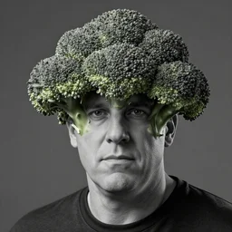 tucker carlson broccoli hair black and white photos, photography, unreal engine, trending on artstation, photorealistic, octane, hyper detailed, trending on deviantart,