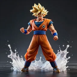 goku in gears of war battlefield 5, splash art, movie still, cinematic lighting, dramatic, octane render, long lens, shallow depth of field, bokeh, anamorphic lens flare, 8 k, hyper detailed, 3 5 mm film grain