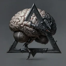 anthropomorphic triangle brain in edgy darkiron ant demon, intricate, elegant, highly detailed animal monster, digital painting, artstation, concept art, smooth, sharp focus, illustration, art by artgerm, dwayne barlowe, trending on artstation and greg rutkowski and alphonse mucha, 8 k