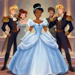 princess tiana, art by artgerm, sakimichan, mandy jergen, wlop, gaston bussiere, beautiful and elegant dress