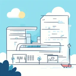 hot summer day, modern flat design style illustration with line elements