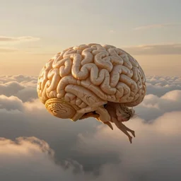 she had a gorgonzola brain that dreamed of flying in the clouds, golden hour, mystical, smooth, sharp focus, fantasy, 85mm, DOF, art by Caravaggio, Greg rutkowski, Sachin Teng, Thomas Kindkade, Alphonse Mucha, Norman Rockwell, Tom Bagshaw