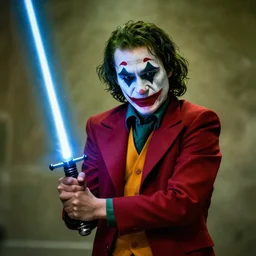 joker with a lightsaber