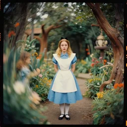 kodak portra 4 0 0, extreme fisheye, wetplate, muted colours, no people, 1 9 3 0 s award winning colour portrait deep insight inside a alice in wonderland garden szene by saul leiter, insanely detailed, insanely intricate, depth of field, motion blur, blueberry teal creme orange colours, no people