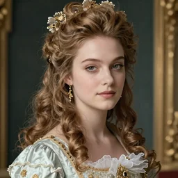 hyper realistic photography beautiful girl louis xvi style