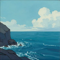 a seascape, artwork by skottie young