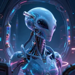 amazing dream about first contact with alien apex legends artificial intelligence singularity electron tube stargate portal, mass effect, tron, neon, hyper realistic, concept art, high key lighting, intricate, hyper detailed, smooth, high contrast, neon, volumetric lighting, octane, raytrace, ethereal, symmetrical, moebius, greg rutkowski, huifeng huang, artgerm, beeple, jim lee,