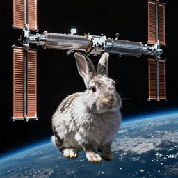 a bunny on the international space station ( iss )