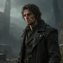 highly detailed portrait of a lonely man, unreal engine, fantasy art by greg rutkowski