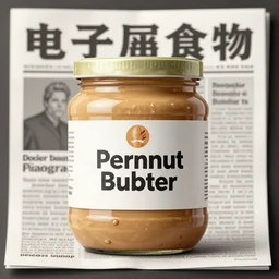 jar of peanut butter as the hero on the front page of a comic book marvel