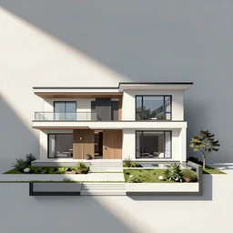 Floor plan illustration of a modern contemporary home