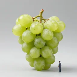 small man that resembles grape cluster