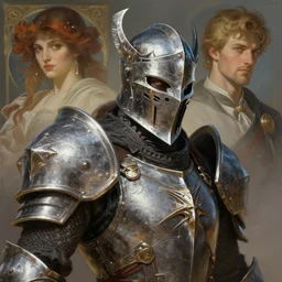 paladin and spirit shield with falcon helmet, art by artgerm and greg rutkowski and alphonse mucha and dan mumford, portrait, dnd, headshot, highly detailed, digital painting, sharp focus, illustration