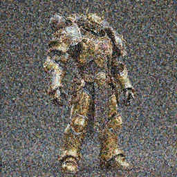 a photorealistic 3D render of a full body dark side knight (as an archetypal DnD isekai Demon Lord) wearing power armor made of gold and silver, inspired by Fallout, unreal engine, octane render, cinematic lighting, a sense of evil, detailed hard surface boss character concept art, character design, hyper realism, high detail, depth of field, stunning cgsociety, HD, HDR, 4k