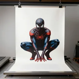spiderman silk screen banksy, 8 k, studio lighting