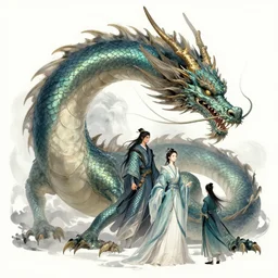 detailed concept art of a huge sea dragon by cheng yi and luolin, artstation, artstationhd