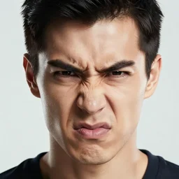 angry, handsome man, close up photo