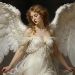 portrait of an female fallen angel, d & d, fantasy, intricate, elegant, highly detailed, digital painting, artstation, concept art, smooth, sharp focus, illustration, art by artgerm and greg rutkowski and alphonse mucha