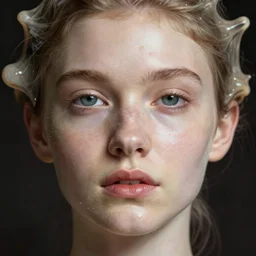hyperrealistic face melting