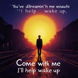 You've been dreamin' Come with me I'll help you wake up, radiohead album art cover