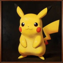 a portrait from pikachu, renaissance painting