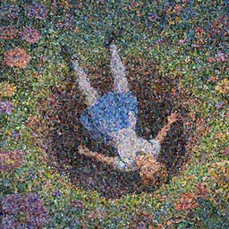 a wholesome illustration of a man falling down a hole into the abyss, trippy, alice in wonderland, psychedelic, studio Ghibli, Pixar and Disney animation, sharp, Rendered in Redshift and Unreal Engine 5 by Greg Rutkowski, Bloom, dramatic lighting