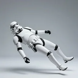 A studio photography, outdoors in Endor, of the falling soldier of an imperial stormtrooper, captured the moment of death, moment frozen in time, 35mm, Socialist Realism, Pictorialism , award winning photography, shot taken with Fujifilm X100V, by Robert Capa