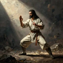 kong fu jesus, by caspar david friedrich