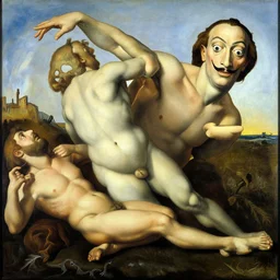 the newest masterpiece of salvador dali inspired by dan hillier, it is called ; the creation of adam