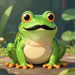 frog with a mustache