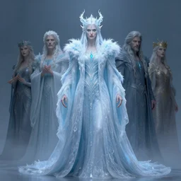 ice wizard, wizard clothes, fantasy, diffuse lighting, fantasy, intricate, elegant, highly detailed, lifelike, photorealistic, digital painting, artstation, illustration, concept art, smooth, sharp focus, art by john collier and albert aublet and krenz cushart and artem demura and alphonse mucha