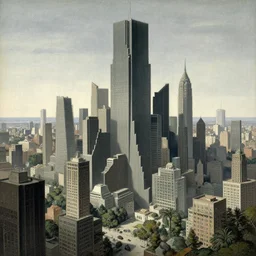 brutalist mega city by arnold bocklin