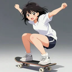 skater giirl nazo no kanojo x by ueshiba riichi illustration, highly detailed