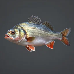 fish, realistic, 8 k, extremely detailed, cgi, trending on artstation, hyper - realistic render, 4 k hd wallpaper, premium prints available, octane render, award winning, by greg rutkowski