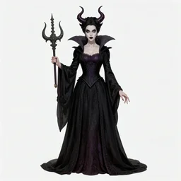 a wicked step mother who is half human and half Devil 8k