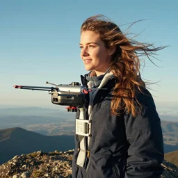 teleportation machine on a mountaintop, with the wind blowing through your hair and the feeling of being on top of the world by alyssa monks