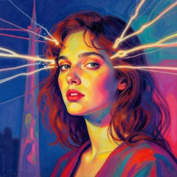 “ a psychedelic portrait of electricity, vibrant color scheme, highly detailed, in the style of romanticism, cinematic, artstation, moebius, greg rutkowski ”
