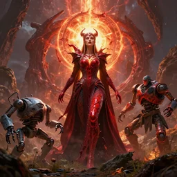 by par olofsson and wayne barlowe, visually stunning, cinematic, ultra realistic, hyper realism, 1 2 k, epic, octane render, unreal engine, vfx, maya, wild growth, swipe, wrath, mystic barrier, blood - queen lana'thel, holy nova, microbot, sunfury protector, patches the pirate