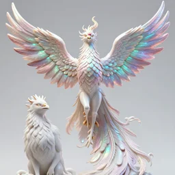 3 d highly detailed macro portrait of an iridescent goddess phoenix, unreal engine, fantasy art by greg rutkowski, loish, rhads, ferdinand knab, makoto shinkai and lois van baarle, ilya kuvshinov, rossdraws, tom bagshaw, alphonse mucha, global illumination, radiant light, detailed and intricate environment