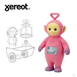 xerox scan of exploded technical diagram repair manual for a teletubby