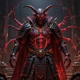 Magic leech vampire samurai, anchient, bloody, veins glowing, hyper detail, very coherent symmetrical artwork, cinematic, hyper realism, high detail, octane render, unreal engine, 8k, Vibrant colors, Smooth gradients, High contrast, trending on artstation