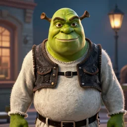 detective shrek, cinematic lighting, 4 k